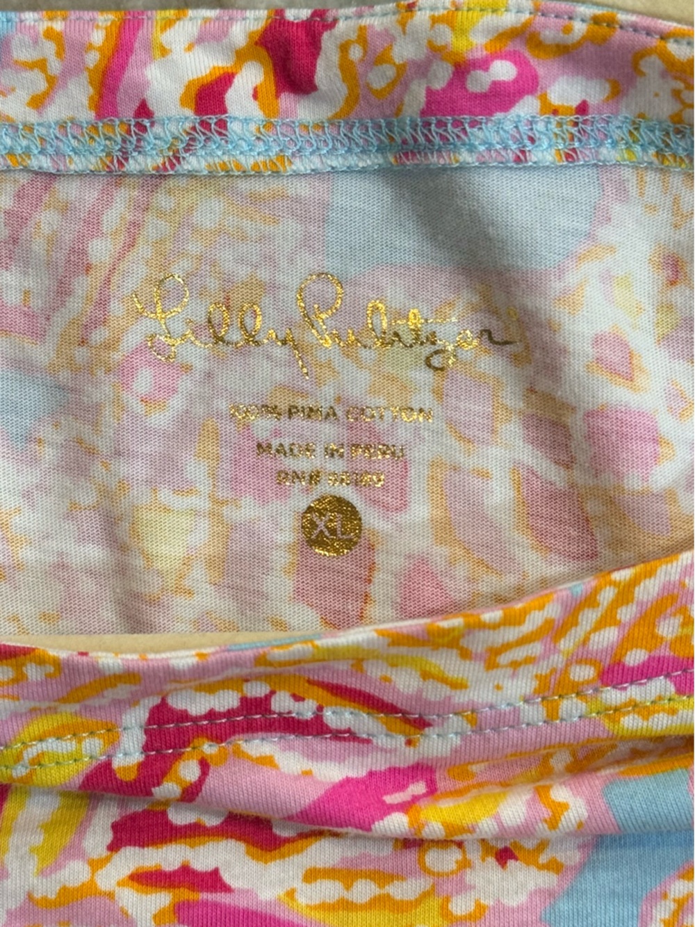 Women’s LILLY PULITZER Loren short sleeve boatneck bikini breakwater dress- XL - Picture 7 of 8